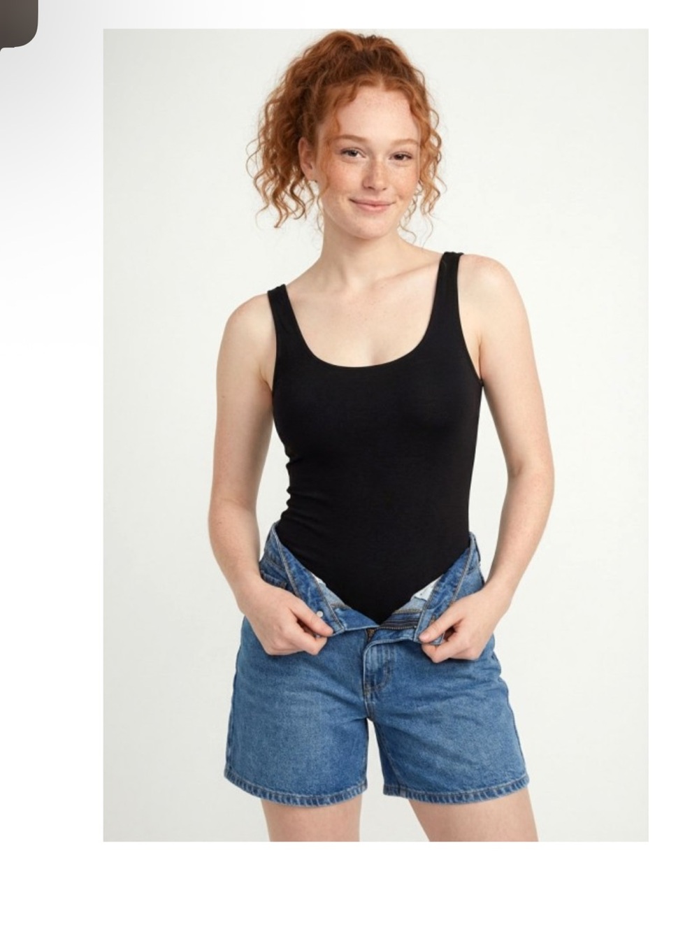 HYFVE Black Scoop Neck Bodysuit L